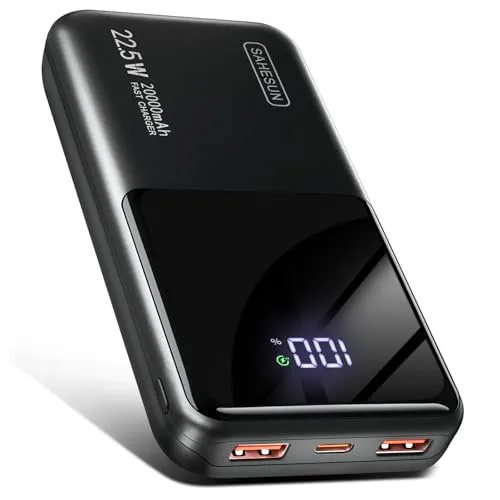 Powerbank 20000 mAh, 22,5 W Schnellladung PD3.0 QC4.0, USB‑C EIN‑ & Ausgang, tragbarer Akku, kompatibel mit iPhone 17‑13 Pro‑Modellen & Allen Smartphones