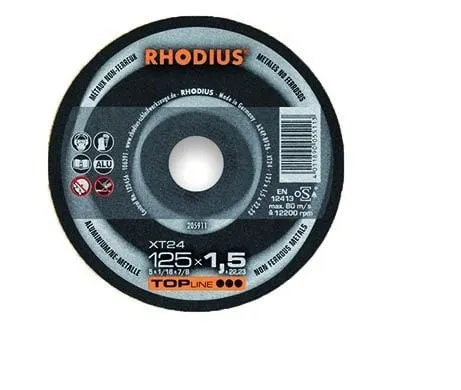 Rhodius XT24 Extradünne Trennscheibe 125 Ø 125 mm Bohrung  22 mm