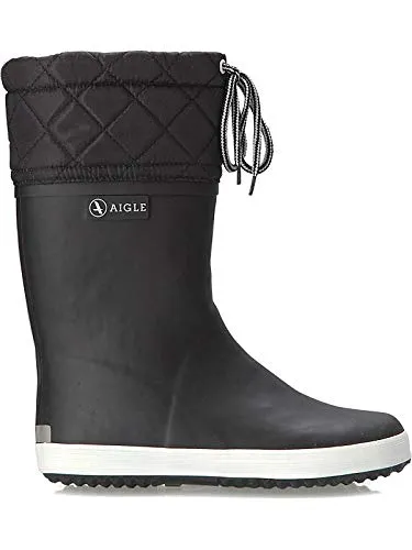 Aigle Unisex-Kinder Giboulée Gummistiefel Schwarz (Noir/Blanc) 20 EU - Stiefel für Jungen, pelzgefüttert und perfekt für kaltes Wetter, aus hochwertigem Naturkautschuk für besten Komfort und Schutz.