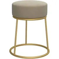 vidaXL Runder Hocker Dunkelgrau Samt - Hocker aus Samt mit elegantem Design, bietet hohen Sitzkomfort und eine glamouröse Note für Ihr Zuhause. Ideal für Flur oder Wohnzimmer, platzsparend und stabil.