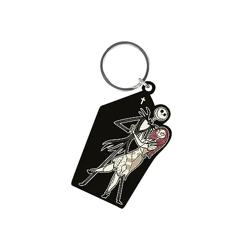 Pyramid -Schlüsselanhänger aus Gummi, Albtraum vor Weihnachten, Jack und schwarz, Standard (UTPM4635_1)