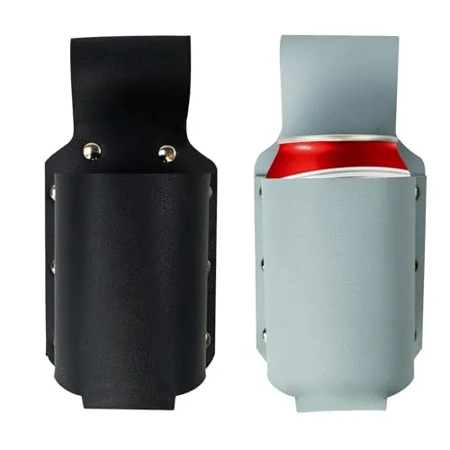 Stück Biergürtel, Gürtel Bierflaschenhalter Leder Bierholster Portable Bierhalter Bierholster zum Befestigen am Gürtel als Kreatives Geschenk für Liebhaber Bierzubehör 2