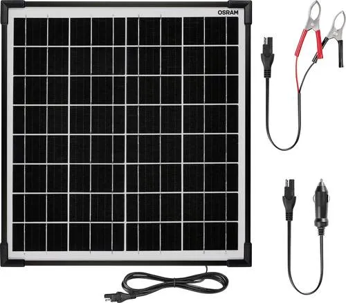 OSRAM SOLARPANEL BATTERYcharge 20W - Hochwertiges 20W Solarmodul für flexible Anwendungen im Freien, wartungsfrei und wetterbeständig – ideal für Camping, Garten und mehr!