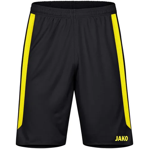 JAKO Sporthose Power (Polyester-Interlock, elastisch, schnelltrocknend) kurz schwarz/gelb Kinder, Größe: 128