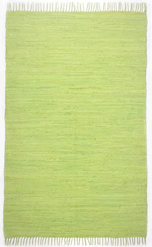 Rug and Roll Fleckerlteppich Limette, 120x180 cm - Moderne Teppiche, handgewebt aus 100% Baumwolle, robust und waschmaschinentauglich, ideal für strapazierte Wohnbereiche und geeignet für Fußbodenheizung.