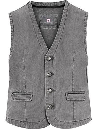 Jan Vanderstorm Herren Weste Torell grau 50 - Anzugweste für Herren, vielseitig kombinierbar mit eleganten Paspeltaschen und hochwertiger Verarbeitung für optimalen Tragekomfort.