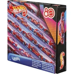 Hot Wheels 80. Jubiläum 8er Set Spielzeugautos & Lastwagen - Feiern Sie 80 Jahre Mattel mit diesem 8er Set Druckguss-Spielzeugautos im Maßstab 1:64. Enthält ikonische Retro-Fahrzeuge und eine praktische Verpackung zur Präsentation.