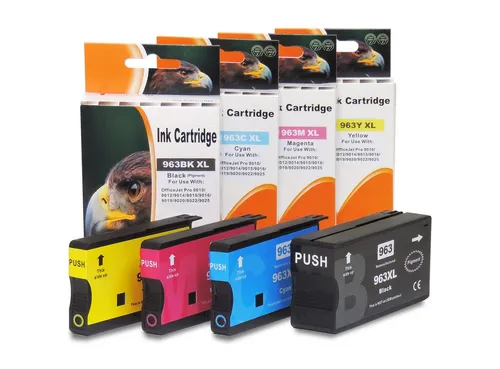Tonerkartusche D&C HP 963XL Kompatibel 4er-Set Tintenpatronen für HP OfficeJet Pro, (Kompatibel für HP OfficeJet Pro 9012 963XL, 3YP35AE), 9028