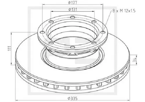 Produktbild Pe Automotive Bremsscheibe 016.663-00A