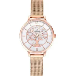 Girl Only Mademoiselle Armbanduhr silber Edelstahl - Elegante Damen Analog-Quarzuhr mit Mother of Pearl Ziffernblatt und Lebensbaum-Motiv. Perfekt für modebewusste Frauen! Ideal als stilvolles Accessoire.