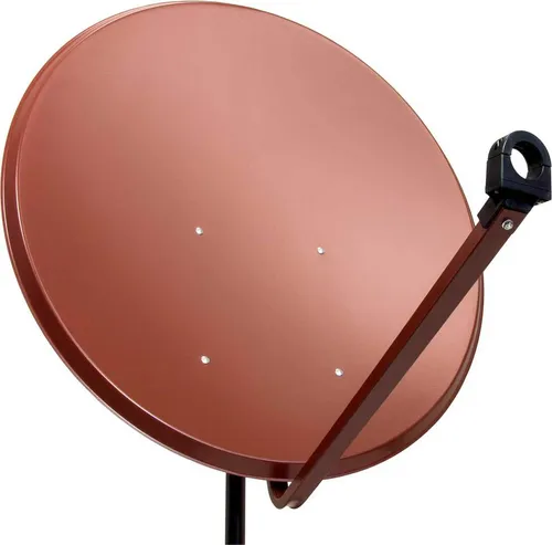 PremiumX PXS100 Satellitenschüssel 100cm Ziegelrot - SAT-Antenne mit 100 cm Durchmesser für digitalen Empfang in bester Qualität. Robust und witterungsbeständig, ideal für UltraHD 4K UHD und FullHD TV.