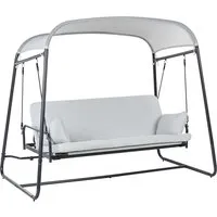 BELIANI Gartenschaukel Hellgrau mit Liegefunktion von Beliani