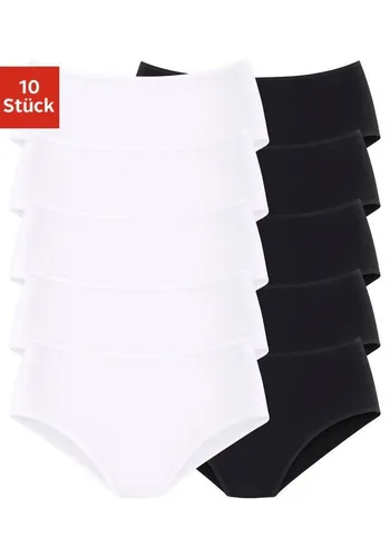 petite fleur Hüftslip 10er-Pack - Funktionsunterwäsche aus elastischer Baumwolle, bietet hohen Tragekomfort und perfekte Passform in verschiedenen trendigen Farben.