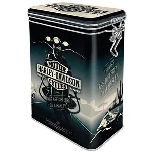 Nostalgic-Art Kaffeedose Harley-Davidson, aus Metall, 1,3 Liter, mit Motiv, eckig, luftdicht