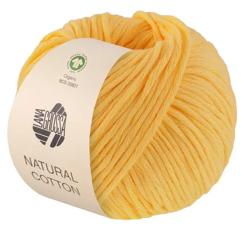 LANA GROSSA NATURAL COTTON Häkelwolle, 80 m (Bio-Baumwollgarn in Millefili-Zwirnung), 50 g