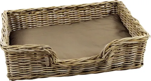 Locker Tierkorb grau, 81cm x 21cm x 62cm - Stylischer Tierkorb in grau, ideal für Hunde. Robuste Bauweise sorgt für Langlebigkeit und Komfort. Perfekt für entspannte Ruhezeiten.