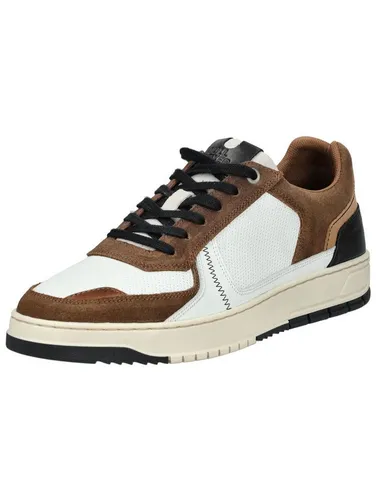 Bullboxer Herren Low Sneaker in Weiß, Braun und Schwarz - Sneaker aus hochwertigem Leder, mit rutschhemmender Cupsohle für optimalen Grip und verstärktem Halt. Ideal für sportlich-lässige Looks oder stilvolle Freizeitoutfits.