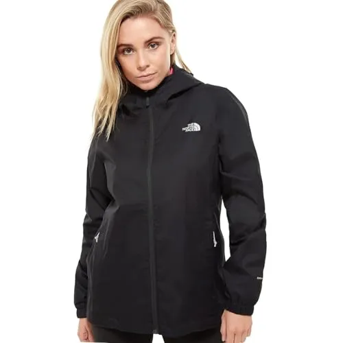 The North Face Womens Quest Jacket - Wasserdichte Funktionsjacke in tnf black/foil grey (KU1) M - Funktionsjacken für Damen, wasserdicht und atmungsaktiv mit nahtversiegeltem Material, ideal für Outdoor-Abenteuer bei jedem Wetter.