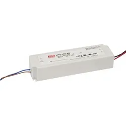 MW LPV-100-12 LED-Trafo - 100 W, 12 V DC - Treiber mit festen Anschlussleitungen für Innen- und Außenanwendungen, überlastgeschützt und robust mit IP67, ideal für Geräte wie Kopiergeräte und Projektoren.