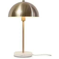 Good&Mojo Romi Tischleuchte - Elegante Pilzform in Weiß und Gold - Stilvolle Tischleuchte in Pilzform (45 cm) mit austauschbarem LED-Leuchtmittel. Perfekt für eine moderne Innenbeleuchtung und ein echter Blickfang in jedem Raum.