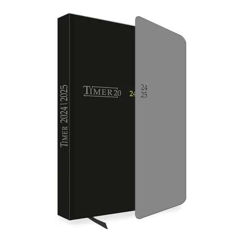 Trötsch Schülerkalender mit Klappe Black 24/25: Schulplaner Hausaufgabenheft Timer Terminkalender