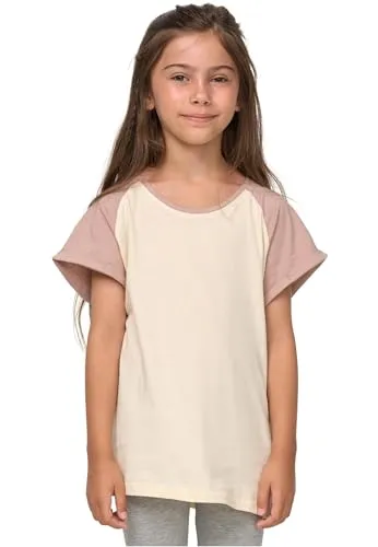 Urban Classics Girls Contrast Raglan Tee Frauen T-Shirt altweiß/rosa 134/140
