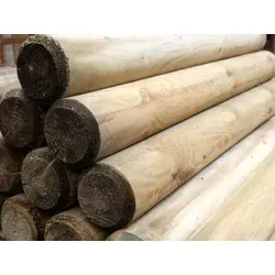 WOODTEX Kiefer Palisaden Zaunbohlenpfosten, kesseldruckimprägniert