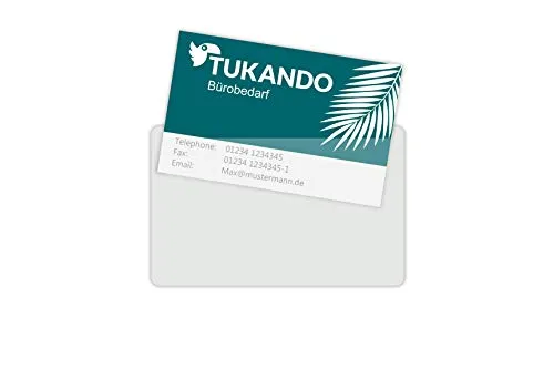 Fototastix - Bürobedarf Selbstklebende Visitenkartenhüllen, transparent, 100 oder 20 Stück für Visitenkarten bis 90 x 55 mm transparent
