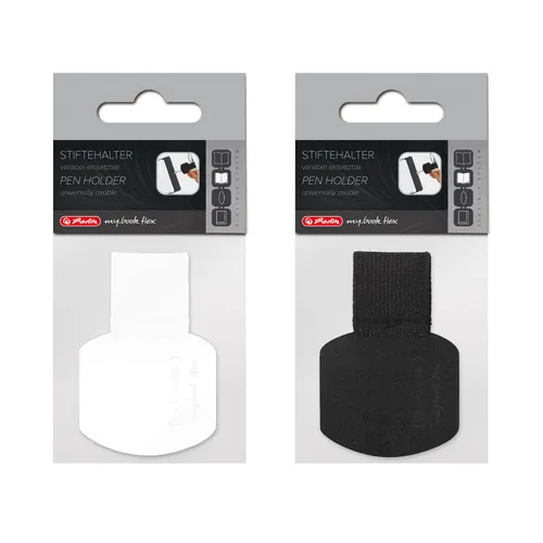 2x Herlitz Stiftehalter / selbstklebend / Farbe: je 1x weiß + schwarz