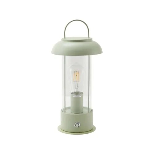 Lindby Laterne Yvette mit Touchdimmer - Moderne Außenlaterne in Grün, spritzwassergeschützt und mit Touch-Sensor für einfache Helligkeitsregelung – perfekt für Terrasse, Garten und Balkon.