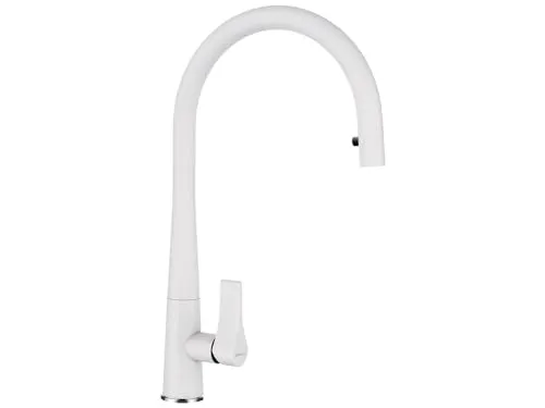 Schock 521120W Küchenarmatur GOTA weiß - Hochdruck Armatur mit ausziehbarer Schlauchbrause, 360° schwenkbar und ideal für moderne Küchen. Perfekte Ergänzung zu SCHOCK Spülen für ein stimmiges Gesamtbild.