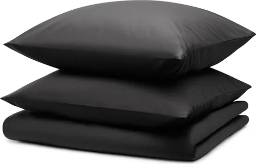 Blumtal Bettwäsche 155x220cm + 2x Kissenbezug 80x80cm - Mikrofaser Bed Sheets 155x220cm - 3-er Set Bettwäsche Dunkelgrau