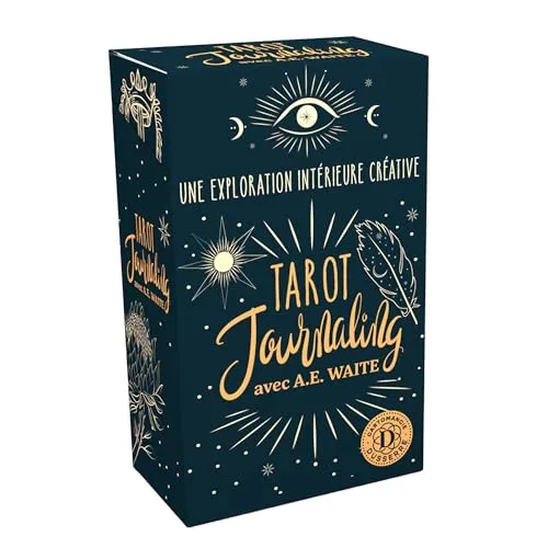 Dusserre Tarot Journaling | Introspektives Kartenspiel | 78 Fragekarten & 15 Tipps | Erklärungsvideo | Hardbox | Cartomancie