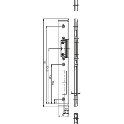 GU Schließblech für Secury, verstellbar mit AT-Stück