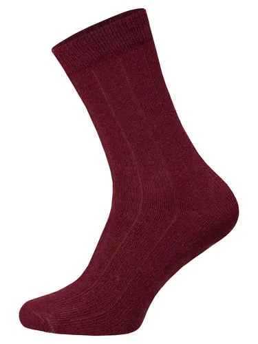 HomeOfSocks Wollsocke Luxuriöse (Merinowolle und Kaschmir) bordeaux/rot - 2 Paar