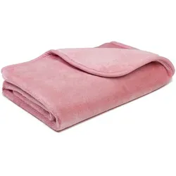 liebling Kuscheldecke Kids Cashmere Feeling Kinder Decke 100 x 150 cm, Altrosa, Premium Sofa Decke, Dicke warme Wohndecke, 500 gr. / m²