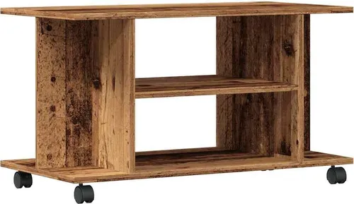 vidaXL TV-Regal mit Rollen in Altholz-Optik 80x40x45 cm von vidaXL