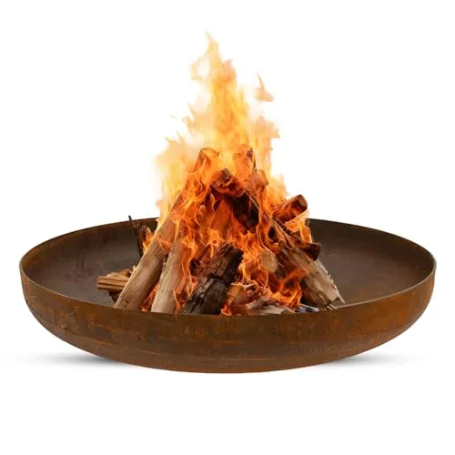 BonFeu BonBowl Feuerschale 100 cm - Stilvolle Feuerstelle für den Garten - Grills - Hochwertige Feuerschale aus Cortenstahl, hitzebeständig und langlebig, ideal für unvergessliche Abende im Freien.