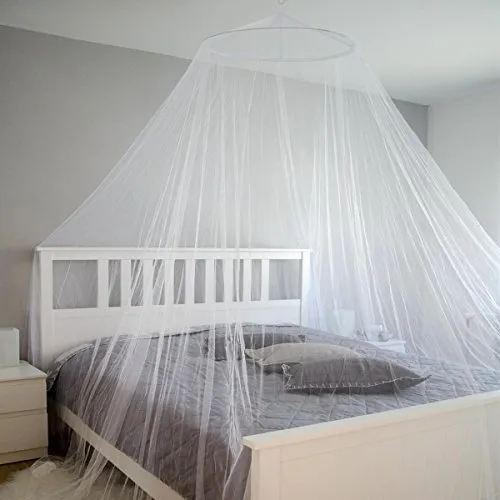 AMANKA XXL Moskitonetz Malaria Schutz 2,5 x 12m - Fliegengitter - Extra großes Mückennetz für optimalen Schutz vor Stechmücken, ideal für Boxspring- und Babybetten, leicht und schnell aufzubauen.
