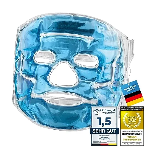 Feluna® Gel-Gesichtsmaske – Entspannungsmaske für Kühlung und Erholung - Die Feluna Gel-Gesichtsmaske bietet eine wohltuende Kühlung für Ihr Gesicht. Ideal zur Entspannung bei Schwellungen und für ein erfrischtes Aussehen. Einfach im Kühlschrank lagern und genießen!