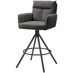 Stolkom SOFIA Barhocker drehbar 180 ° - Schwarz - Barmöbel mit 180-Grad-Drehfunktion, ideal für gesellige Abende und höchsten Komfort in modernem Design.