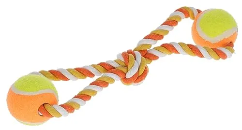 Kerbl Pet Ziehspielzeug Bälle, 34cm orange, Baumwolle