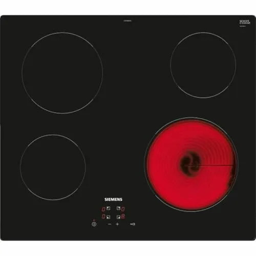Siemens Vitro Tabelle 60cm ET61RBEB8E - Schwarz - Kochfeld mit 4 Flammen, Touch-Steuerung und 17 Einstellungen für präzises Kochen, ideal für moderne Küchen.