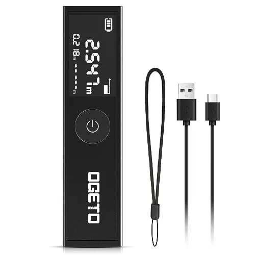 OGETO Laser Entfernungsmesser 30m - Lasermessgeräte mit LCD Hintergrundbeleuchtung, 99 Datensätze und vielseitigen Messfunktionen für präzise Ergebnisse in jedem Projekt.