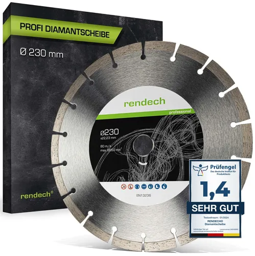 Diamanttrennscheibe 230 Beton Granit Stein - Profi Diamant Trennscheibe 230 mm