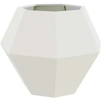 vidaXL Pflanzkübel Weiß 75 x 75 x 60 cm aus hochwertigem Stahl - Robuster Pflanzkübel für den Außenbereich, ideal für Gärten und Terrassen. Das stilvolle Design und die massive Stahlkonstruktion gewährleisten Langlebigkeit und optimale Platznutzung für deine Pflanzen.