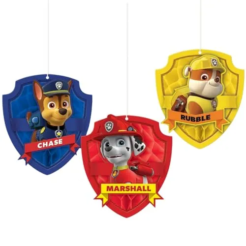 Child Paw Patrol Honeycomb Decorations