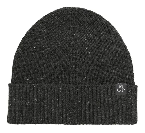 Marc O'Polo Herren Strickmütze Beanie aus Woll-Mix, Grau - Strickmütze für Herren, aus hochwertigem Woll-Mix für optimalen Tragekomfort, zeitloses Design mit breitem Umschlag – ideal für kalte Tage und vielseitige Outfits.