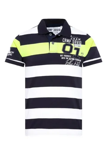 Camp David Herren Polo mit bunten Blockstreifen von CAMP DAVID