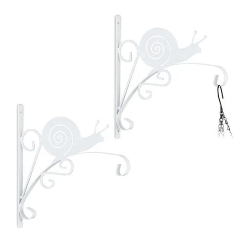 Blumenampelhalterung Hängeampelhaken 2er Set Blumenhaken Metall Blumenhalter